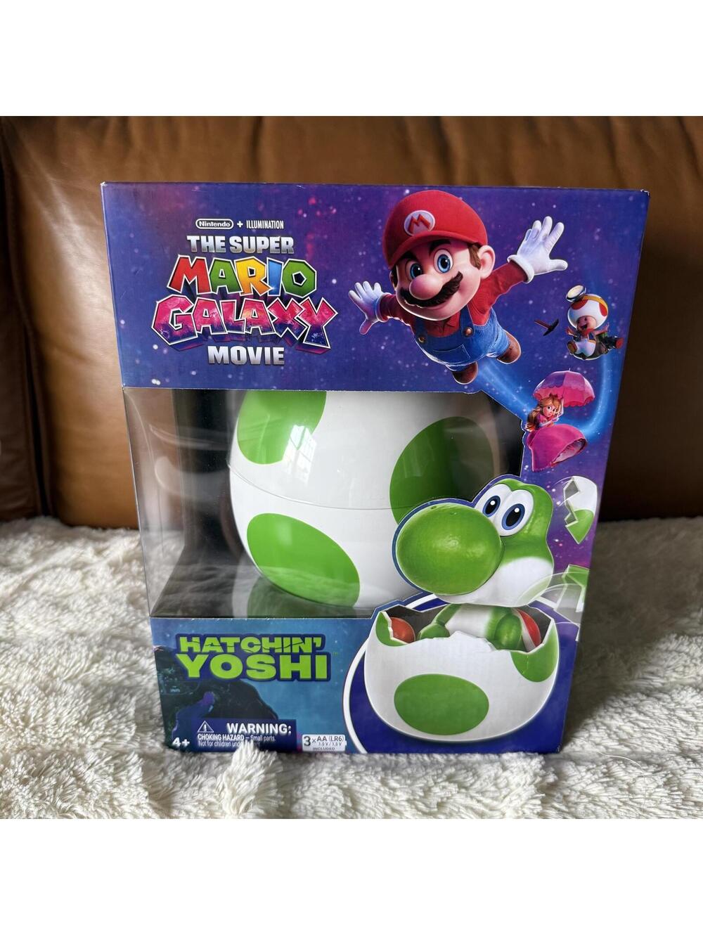 Hatchin' Yoshi The Super Mario Galaxy Movie, Interactive Yoshi Figure, In Hand!